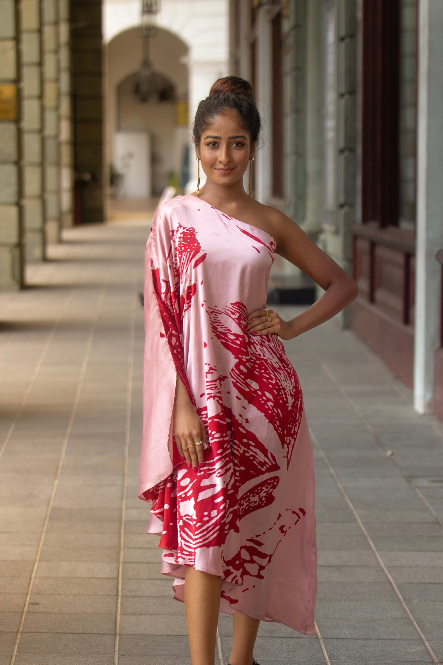 INARA- One shoulder kaftan