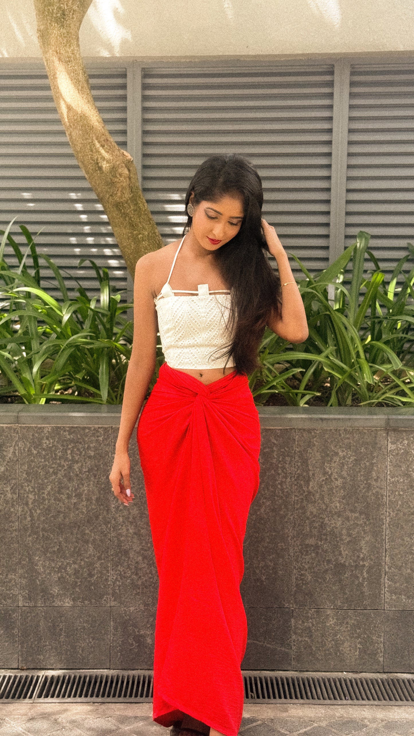 Draped skirt